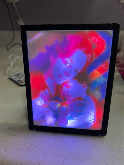 Finished first color lithophane picture : r/BambuLab