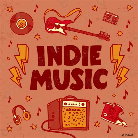 Indie music festival poster or flyer template Illustration of music - stock vector 2130461 ...