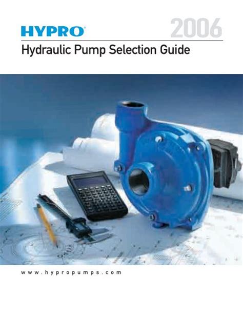 Hydraulic Pump Selection Guide