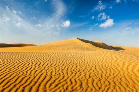 Dunes of Thar Desert, Rajasthan, India Stock Photo - Image of indian ...