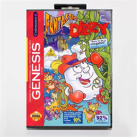 Fantastic Dizzy 16 Bit MD Game Card Include Retail Box For Sega Genesis ...