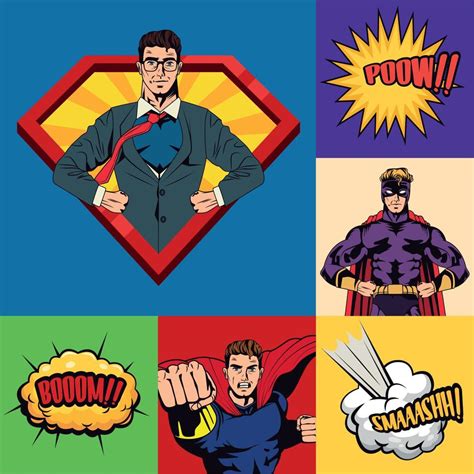 pop art style six icons 10428541 Vector Art at Vecteezy