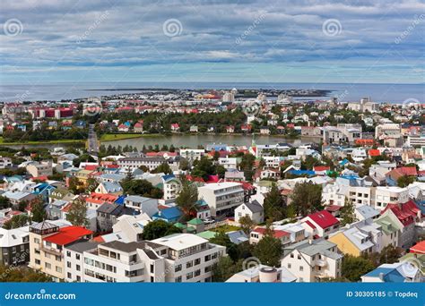 Capital of Iceland, Reykjavik, View Stock Image - Image of angle, district: 30305185