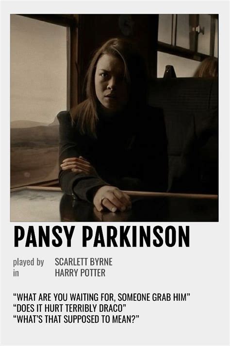 Pansy Parkinson Polaroid Poster | Harry potter information, Pansy harry ...