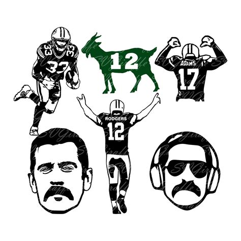 Green Bay Packers svg bundle SVG DXF png pdf jpg eps files | Aaron ...