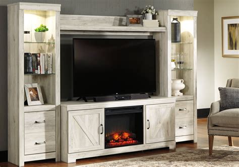 Bellaby White 4pc. Fireplace Entertainment Center - Evansville ...