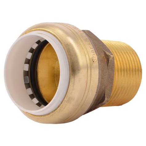 SharkBite 1 in. Brass Push-to-Connect PVC IPS x 1 in. Male Pipe Thread ...