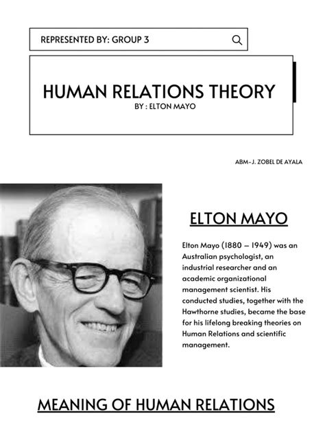 Human Relations Theory | PDF