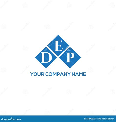 DEP Letter Logo Design on BLACK Background. DEP Creative Initials ...