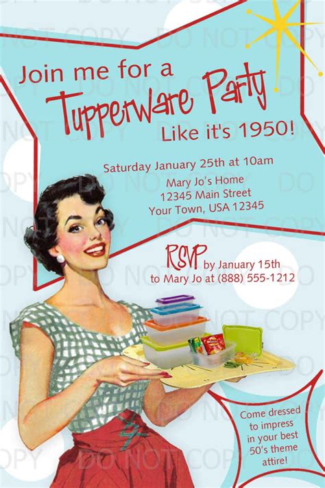 Printable DIY 50's Retro Housewife Theme Tupperware Party - Etsy | Retro housewife, Tupperware ...