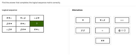 Solved Find the answer that completes the logical sequence | Chegg.com