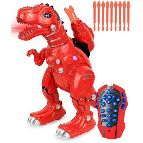 Click N' Play Remote Control Dinosaur Highly Intelligent Fire Breathing Dinosaur Robot with ...