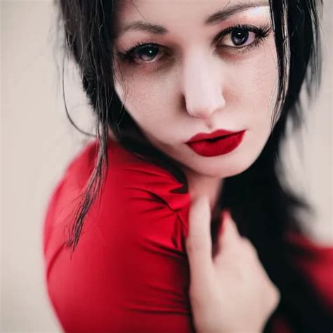 portrait of a woman with long black hair and red eyes, | Stable Diffusion | OpenArt