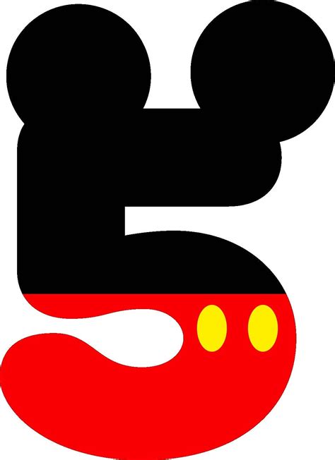 Mickey Mouse Numbers 5-9 - Etsy Australia