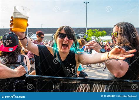 The Crowd in a Concert at Download Heavy Metal Music Festival Editorial ...