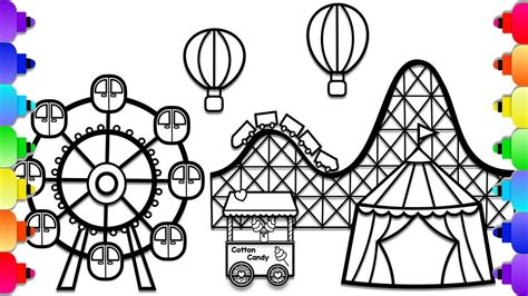 Roller Coaster Printable Coloring Pages - Coloring Pages Ideas