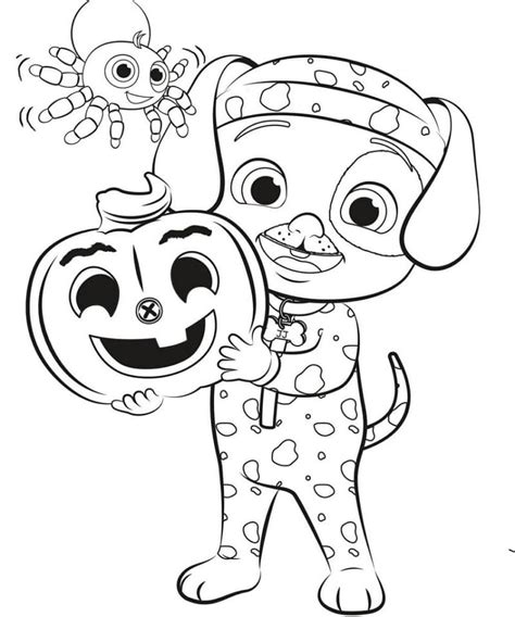 JJ Cocomelon on Halloween coloring page - Download, Print or Color ...