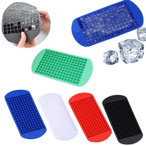 160 Practical Ice Mold Mini Small Ice Cube Tray Frozen Cubes Trays Silicone Ice Mould Kitchen ...