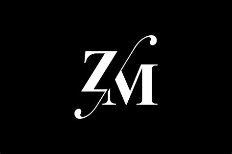 ZM Monogram Logo Design By Vectorseller | TheHungryJPEG.com