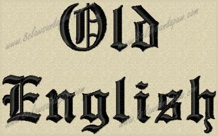 Old English Embroidery Font. $2.95, via Etsy. | Embroidery fonts, Machine embroidery, Embroidery