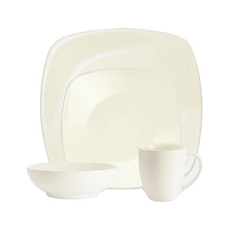 Noritake Colorwave 4-Piece White Square Dinnerware Set-8090-04P - The ...