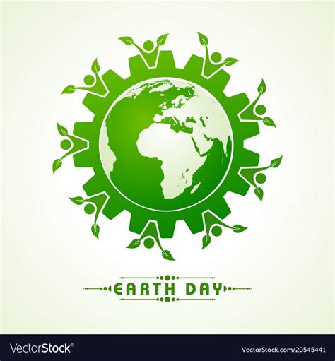 Earth day greeting - go green concept Royalty Free Vector