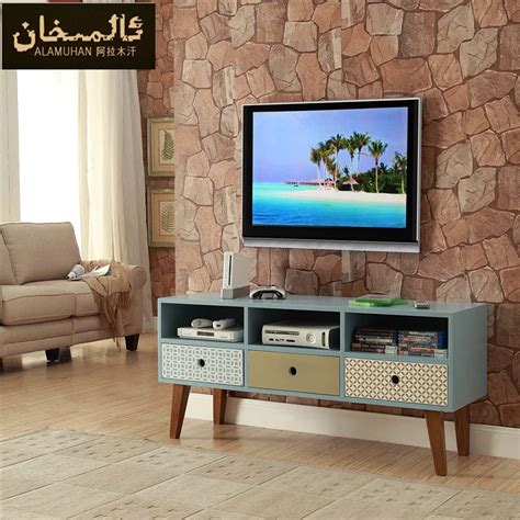 Solid Wood Tv Cabinet Side Cabinet Modern Small Apartment Living Room ...