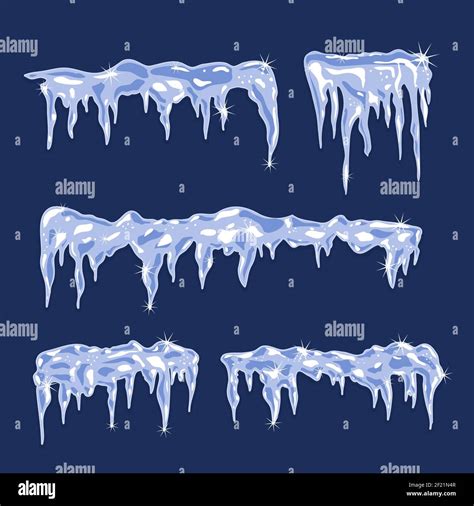 Blue Ice sheets with icicles Vector Illustration Stock Vector Image & Art - Alamy