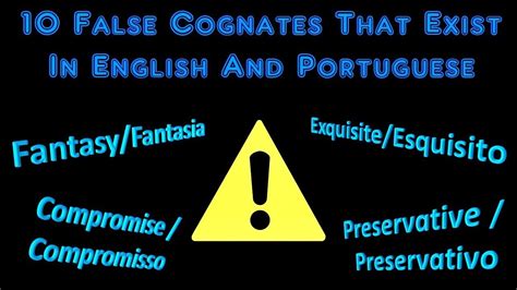 10 False Cognates That Exist In English And Portuguese - YouTube