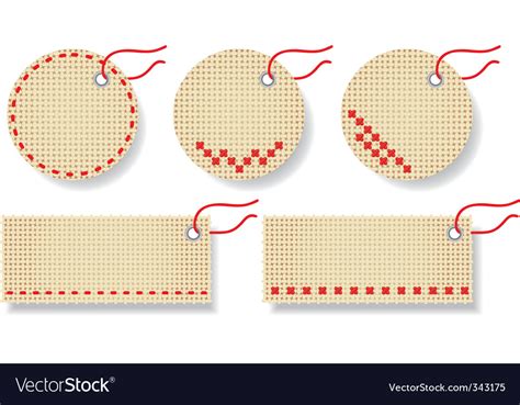 Fabric labels Royalty Free Vector Image - VectorStock