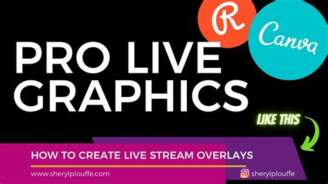 How To Create Live Stream Overlay Graphics In Canva - YouTube