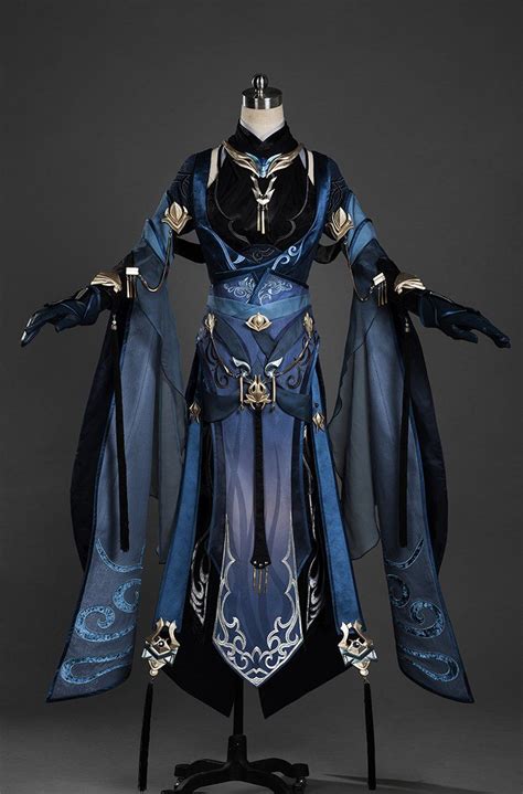 Adult Female Taoist Blue Yan Yun Jian Wang III Chun Yang Group Costume ...