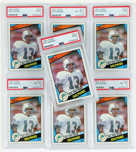 1984 Topps Dan Marino Rookie Card Graded Collection PSA (7)