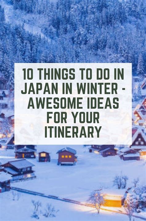 What to Do in Japan in Winter - Itinerary Ideas & Inspiration! - Ryokou ...