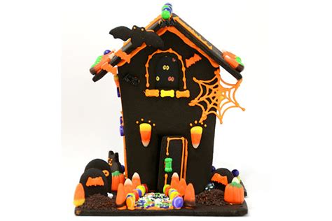 A haunted Halloween gingerbread house? Yes, please.