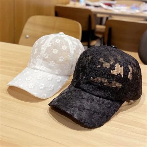 Summer lace hat cotton baseball hat for women... - Depop