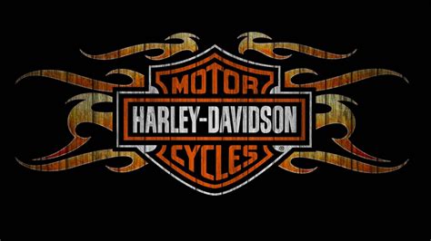 Download Harley Davidson Orange Logo Wallpaper | Wallpapers.com