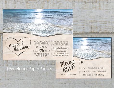 Pin on Beach Wedding Invitations