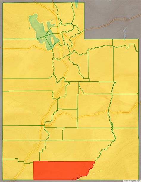 Map of Kane County, Utah - Thong Thai Real