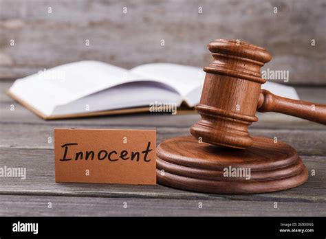 Innocent trial verdict concept Stock Photo - Alamy