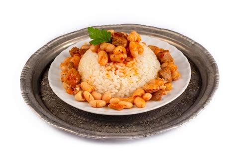 Premium Photo | Traditional turkish cuisine. kuru fasulye . haricot beans, rice and beans ...