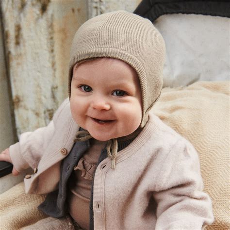 Knit Bonnet Liro | Baby - beige stone – Wheat.eu