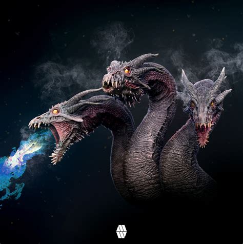 ArtStation - Hydra Dragon Concept Bust