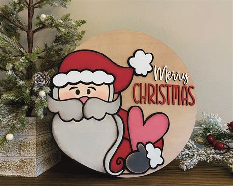 Instant Digital Download Santa Sign Svg File, Merry Christmas Sign, Laser Ready File for ...