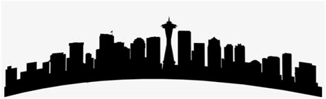 Seattle Skyline Silhouette Free - Free Transparent PNG Download - PNGkey