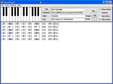 Chord Player Download - Tool that will play the chords on an arranger ...