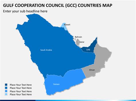 Gulf Cooperation Council (GCC) Map for PowerPoint and Google Slides ...