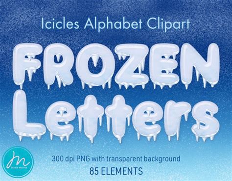 Icicles White Ice Font Frozen Letters Ice Font Cool Font - Etsy