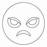 Angry Face coloring Page  ColouringPages sketch template