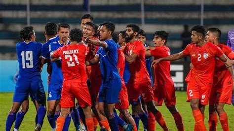 Watch: Ugly brawl between India, Nepal players minutes after Chhetri ...